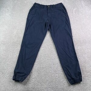 Bearbottom Pants Mens Large Navy Blue Stretch Chino Joggers Elastic Waist Casual